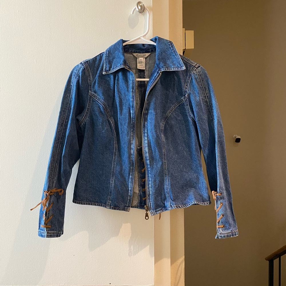 Stonebridge VTG Denim Jacket with Lace-Up Details, size PP